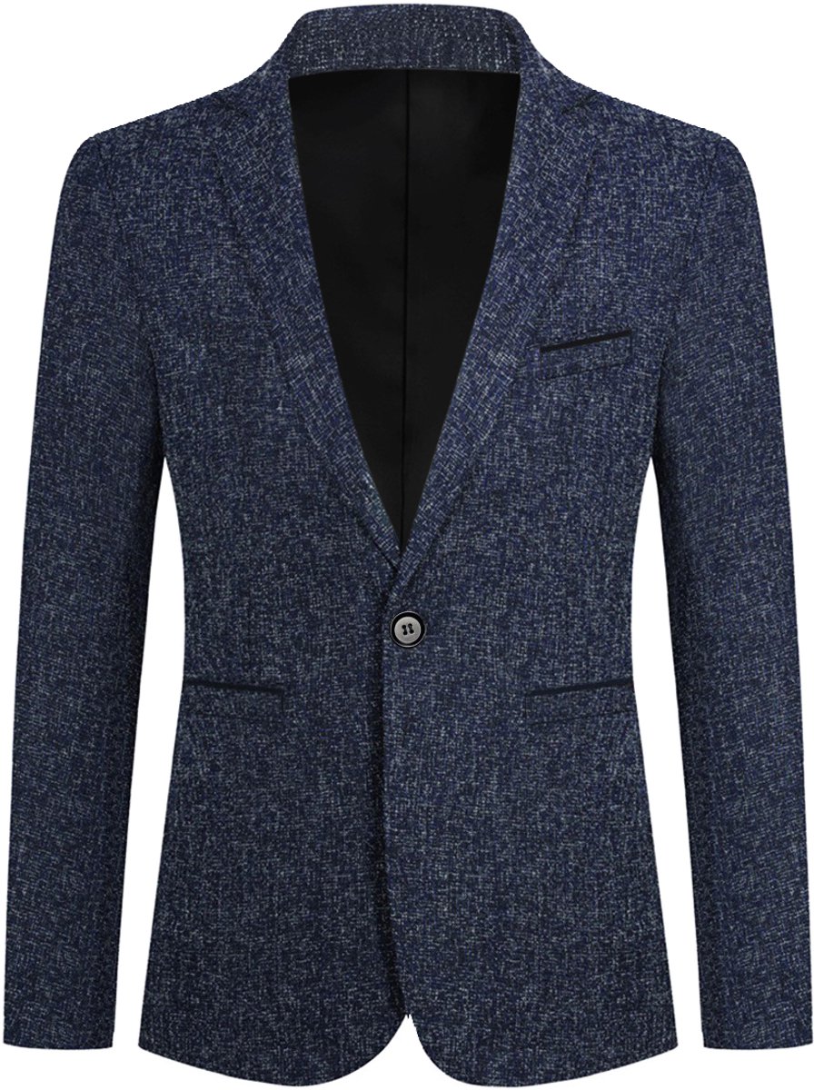 ALLTHEMEN Heren Zakelijk Jas Sportieve Slim Fit Blazer - Vrijetijdsjasje Kostuumjas - S