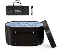 IJsbad XL - 420L - Opvouwbaar Zitbad - Isolerende Deksel - Ice Bath - Met Accessoires - Zwart - van Faas