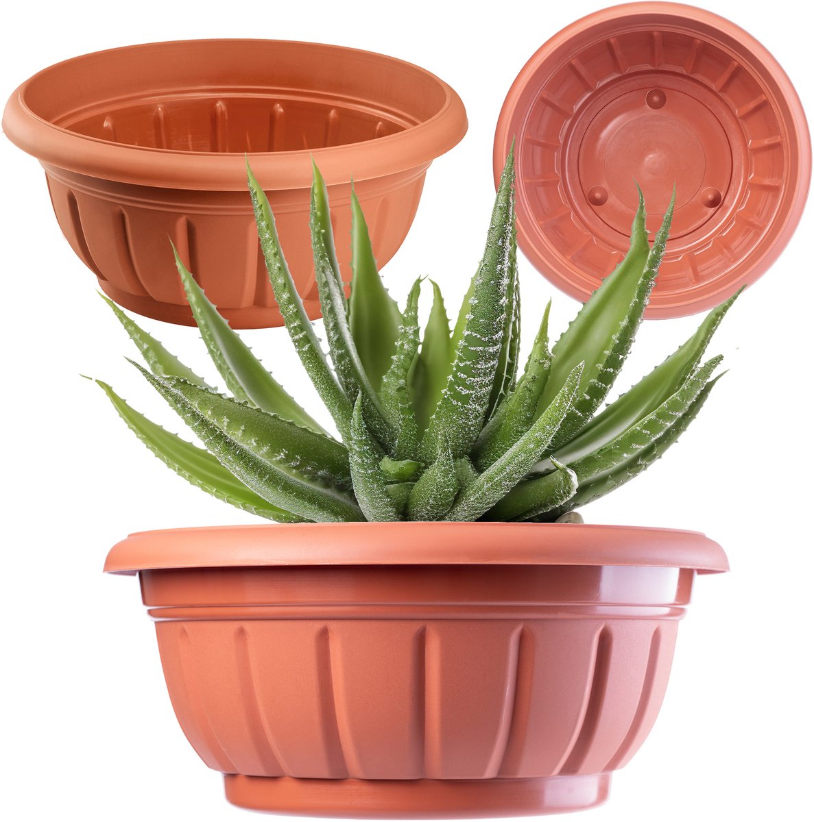 Galicja Verona - Ronde Bloempot - 30 cm - Terracotta - Kunststof