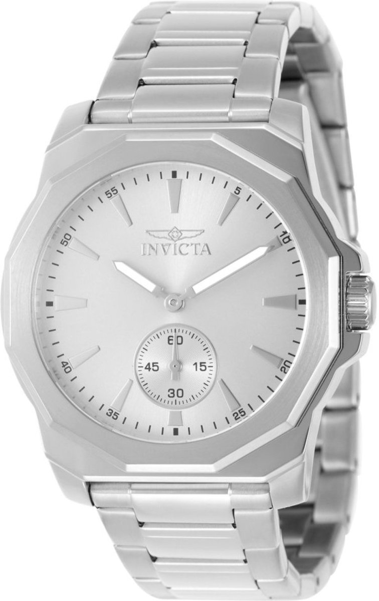 Invicta Speedway 49326 Heren Horloge - Waterdicht - Analoog - Quartz Uurwerk - Roestvrij Staal met zilveren Wijzerplaat - 42mm