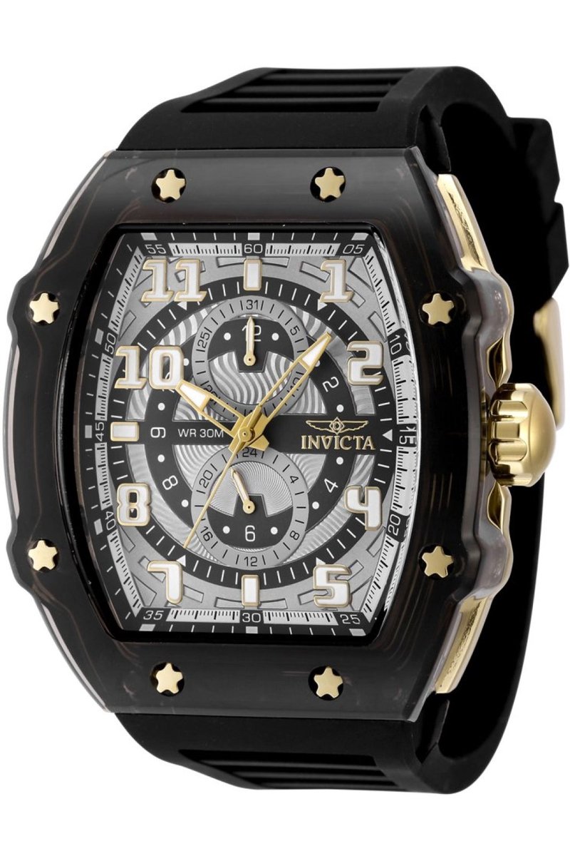 Invicta Racing 48715 Heren Horloge - Waterdicht - Analoog - Quartz Uurwerk - Plastic met grijze Wijzerplaat - 48mm