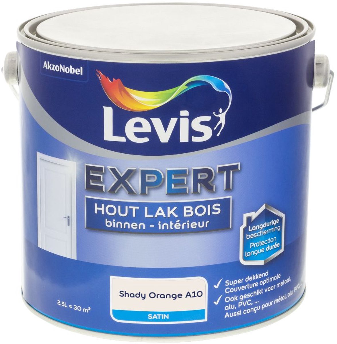 Levis - Expert Hout Lak Binnen Satin Mix - Shady Orange A10 - 2,5 L