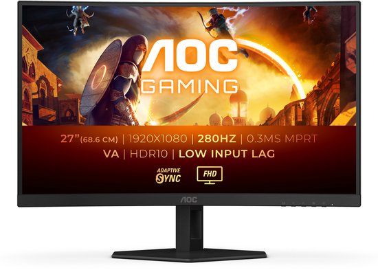 その他 AOC G Line 27\" Curved Gaming Monitor AOC C27G4Z 27