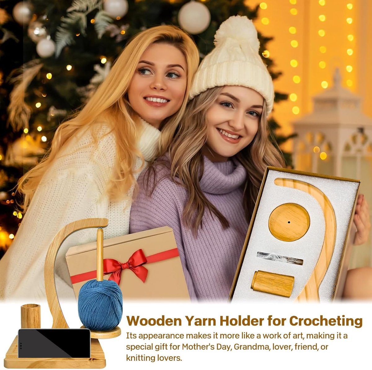 Garenkom voor Haken & Breien - Garenhouder - Met Magnetisch Spoelrek - Draaibaar Design - Incl. Telefoonhouder & Opwindmechanisme — afbeelding 8