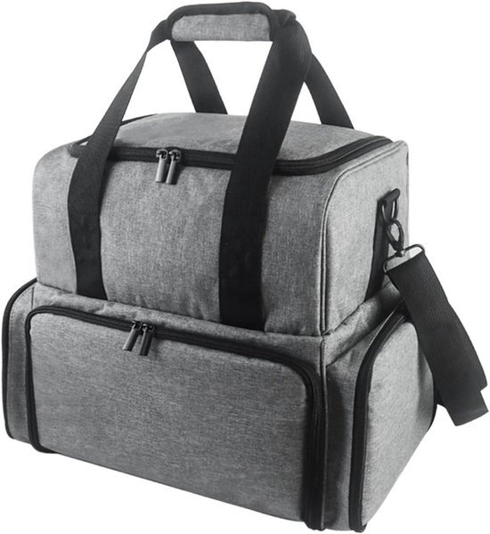 Yokuni Datakabel Organizer Tas, Dubbellaags Ontwerp, met Draagbaar Handvat, Reistas, Geschikt Voor Datakabels, Elektronische Accessoires, Usb-Powerbanks en Sd-Kaarten (Zwart