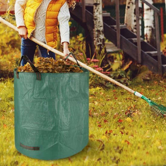 ESTARK® Tuinafvalzak - 3 Stuks 300L - 80x70cm - Opvouwbaar - Groen - Bladerenzak - Afvalzak - Tuin - Tuinieren - Tuinafval Zak - Snoeisel - Gras Bladerzen zak - Groenzak 3 STUKS van ESTARK — afbeelding 4