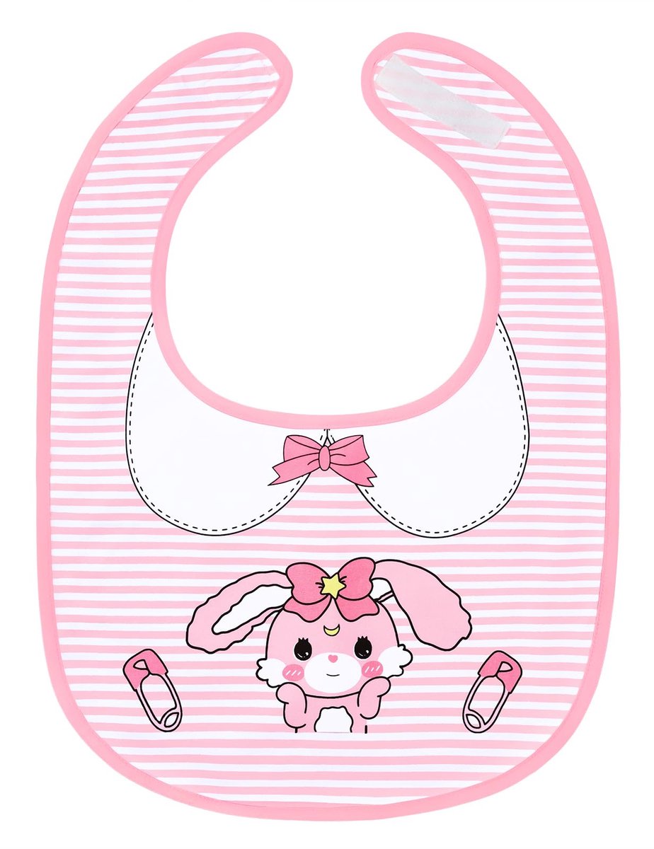 Baby Usagi Slabbetje - Waterdicht Katoenen - Met Babydoll-print - Verstelbare Klittenbandsluiting - Voor Volwassenen