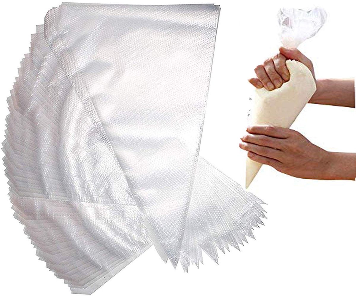 JasCherry 100 stuks wegwerpspuitzakken Verdikte spuitzakken voor taartdecoratie - 27 × 16 cm Wegwerpspuitzakken Spuitzakken voor het bakken van cupcakes/taarten/koekjes #1