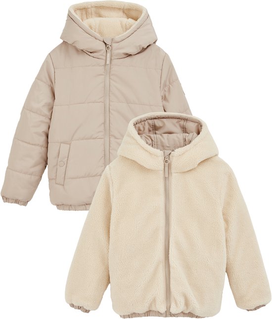 Veste réversible WE Fashion Filles avec fausse fourrure et motif