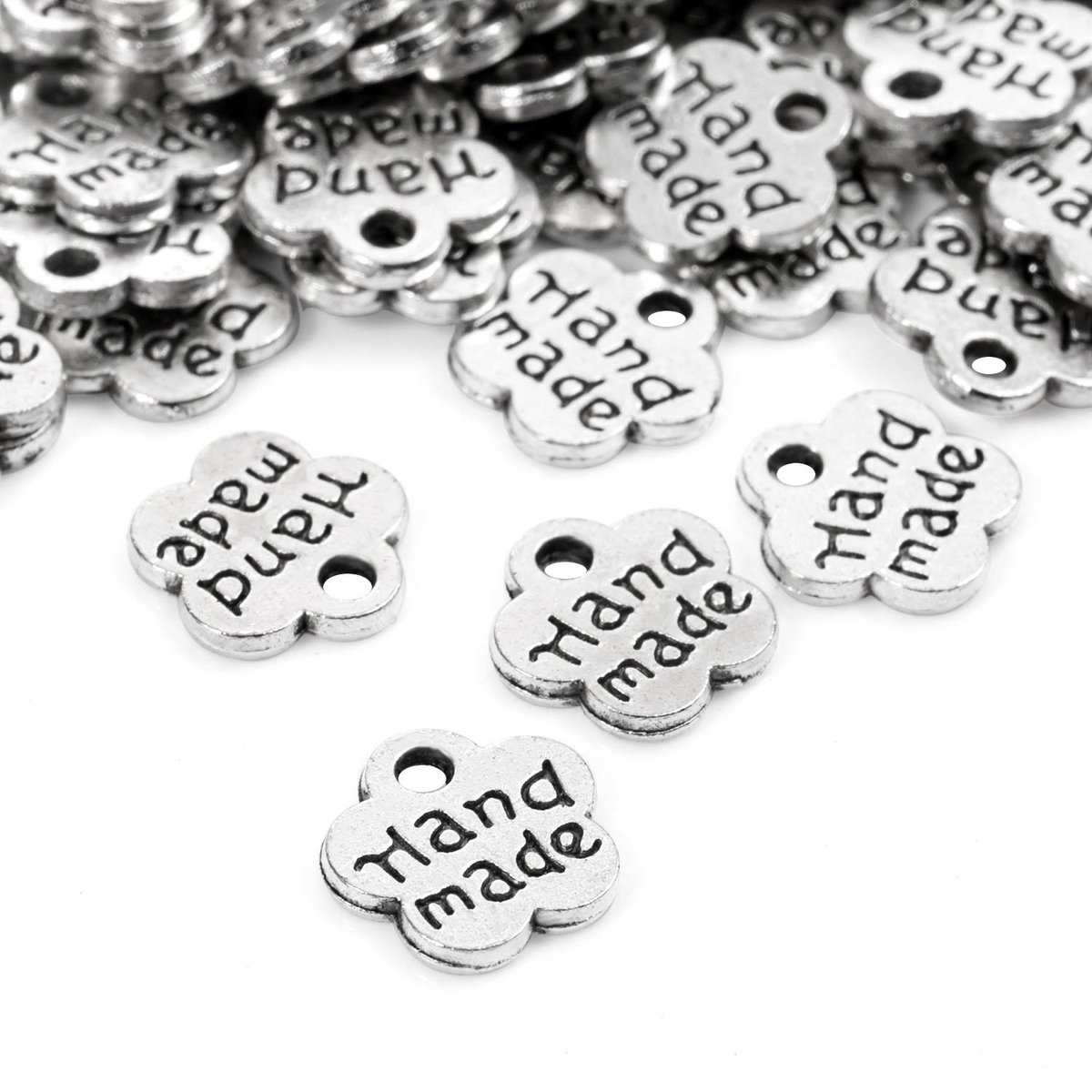 400 stuks antieke handgemaakte metalen knopen label bedel hanger DIY knutselen handgemaakte accessoires ambachtelijke decoraties handgemaakte kleding accessoires decoratie DIY handgemaakte kleding labels