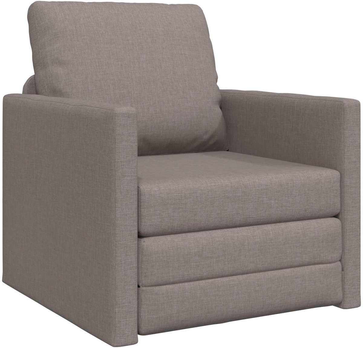 Slaapstoel - Uitklapbaar - Slaapbank - Logeerbed - Zetelbed - Slaapfauteuil - Vouwbed - 1 persoons - Zeer comfortabel - Taupe