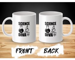 Science Diva Mug, Funny Science Gift, Scientist Gift, Chemistry Mug, Biology Mug, Science Lover Mug, Gift for Her, Science Humor