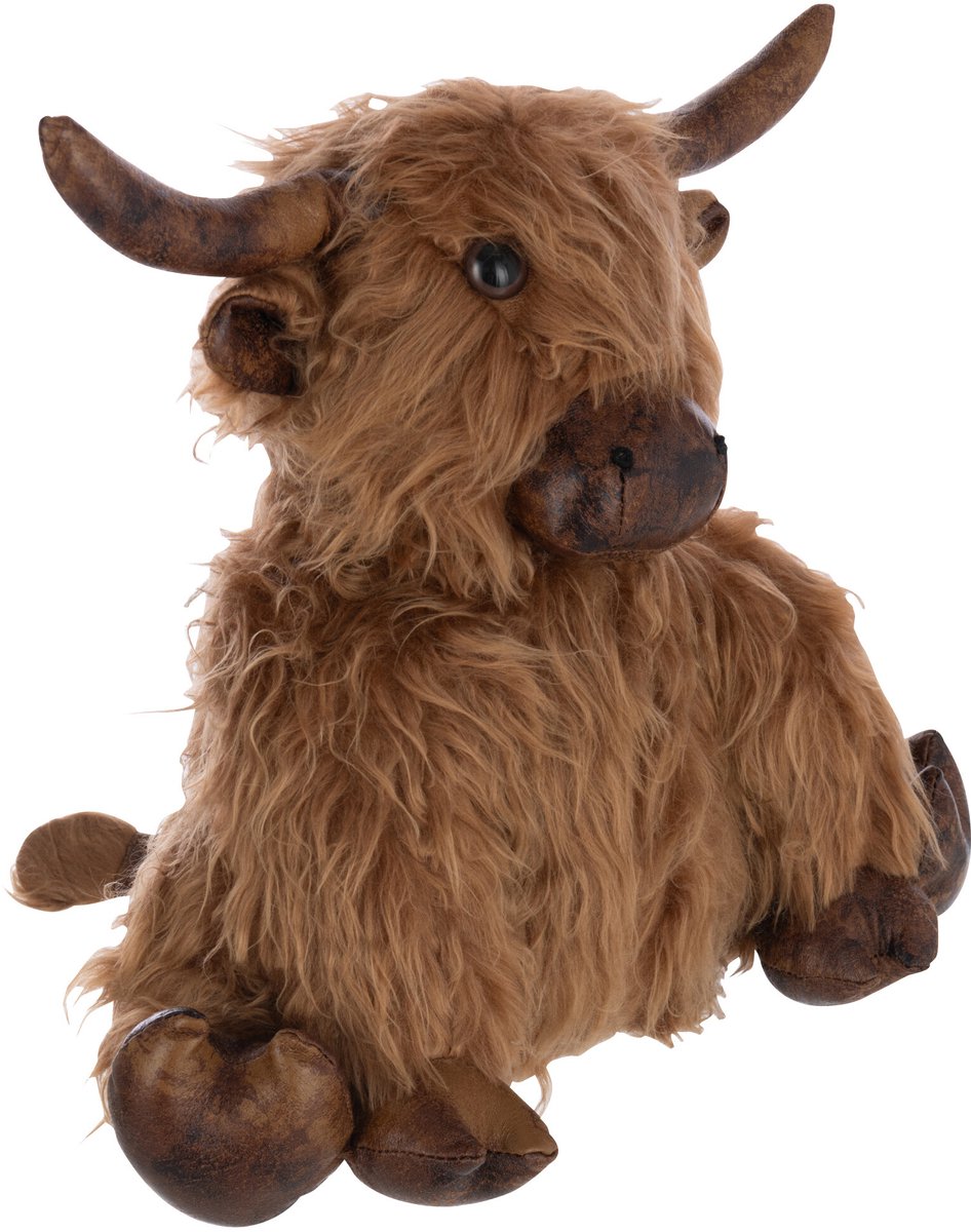 J-Line deurstopper Yack - polyresin - bruin