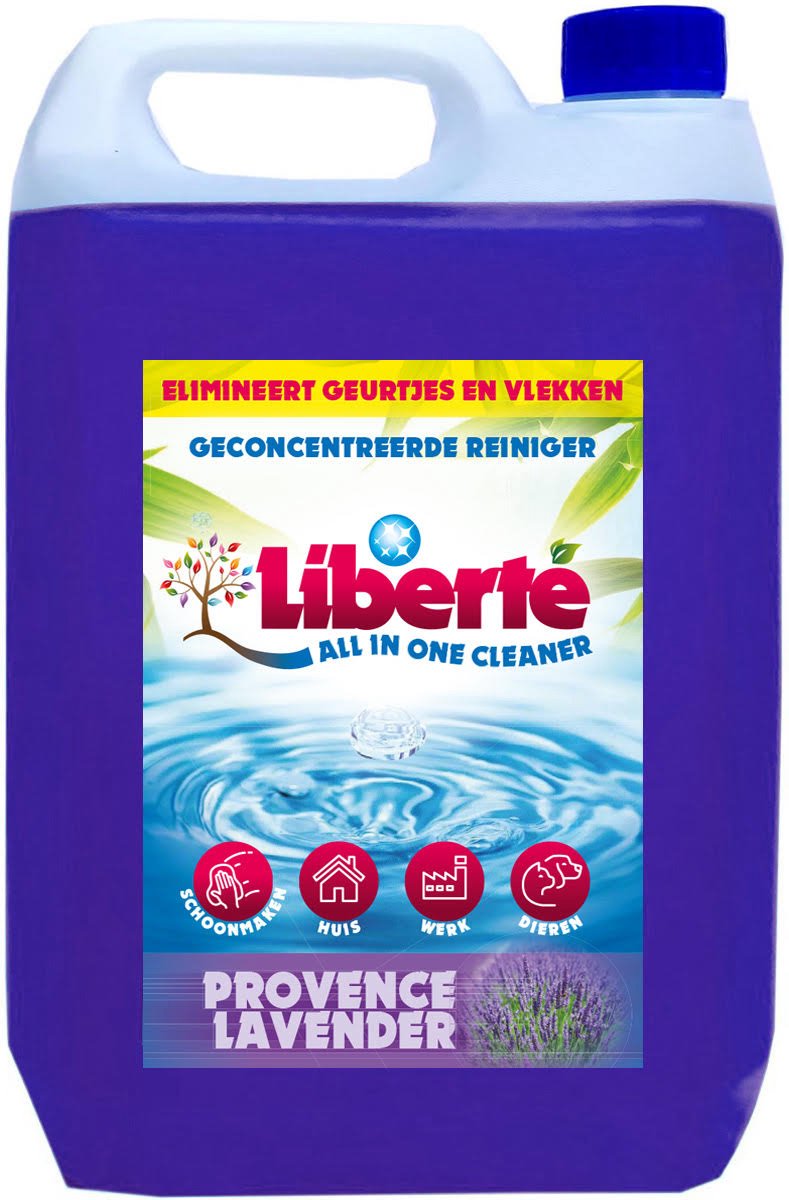 All in One Cleaner Provence Lavender 5 Liter - Multifunctionele Reiniger - Dieren - Huis - Auto - Kantoor - Hygiëne