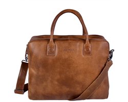 DSTRCT Fletcher Street Leren Laptoptas - 15,6 inch - Cognac