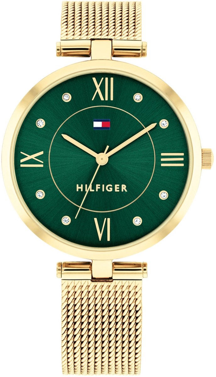Tommy Hilfiger TH1782711 ELLA Dames Horloge - Mineraalglas - Staal - Goudkleurig - 34 mm breed - Quartz - Druksluiting - 3 ATM (spatwater)