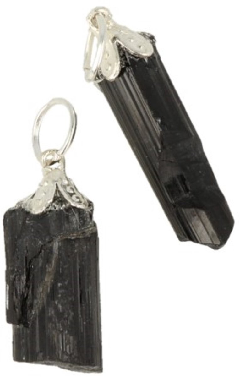 Edelstenen Hanger Toermalijn Zwart Ruw