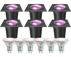 Ledvion Set van 6 LED Grondspot Buiten IP67 4.9W 230V 345Lm GU10 RGB