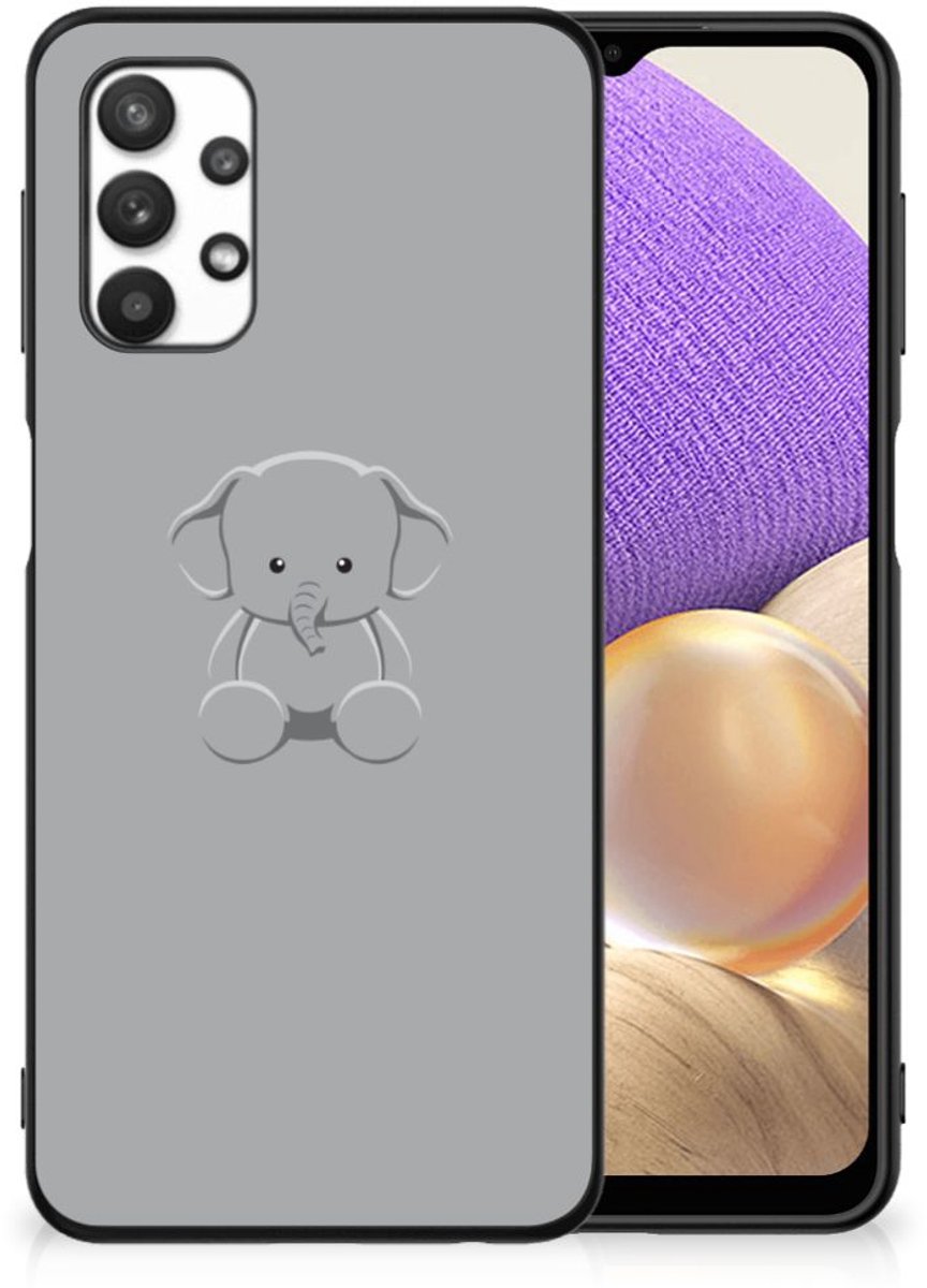 Samsung Galaxy A32 5G Hoesje Grijs Baby Olifant