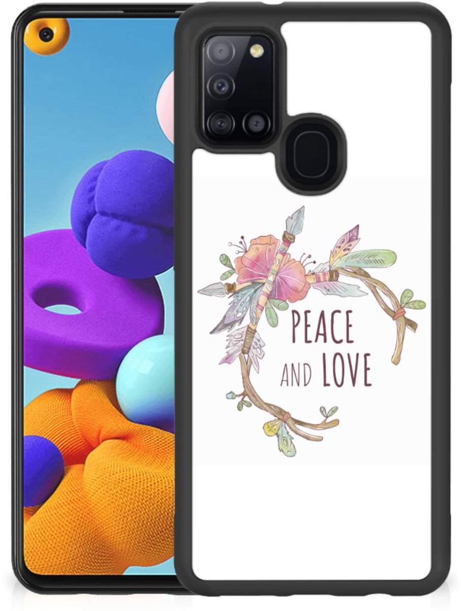 Samsung Galaxy A21s Bumper Hoesje Boho Text