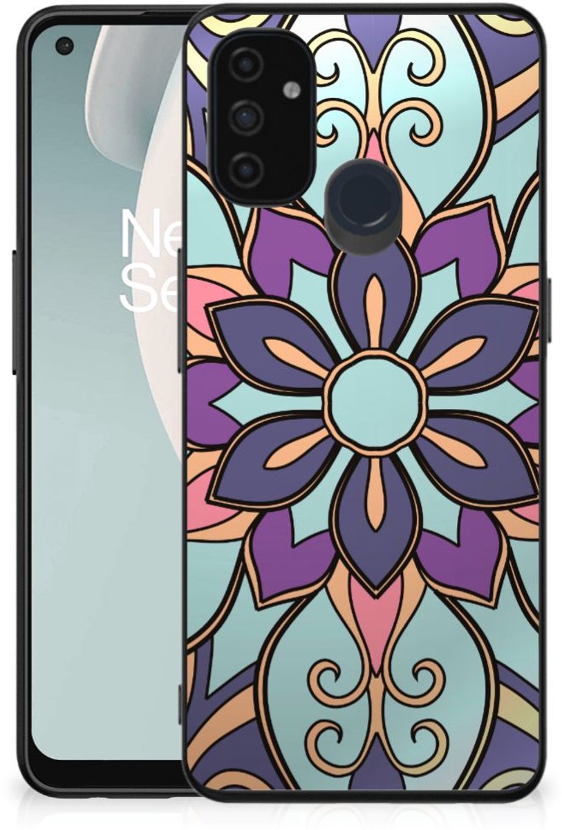 OnePlus Nord N100 Bloemen Hoesje Purple Flower