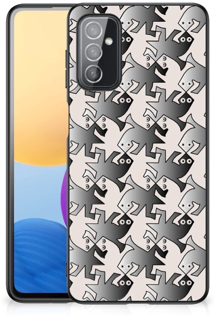 Samsung Galaxy M52 Dierenprint Telefoonhoesje Salamander Grey