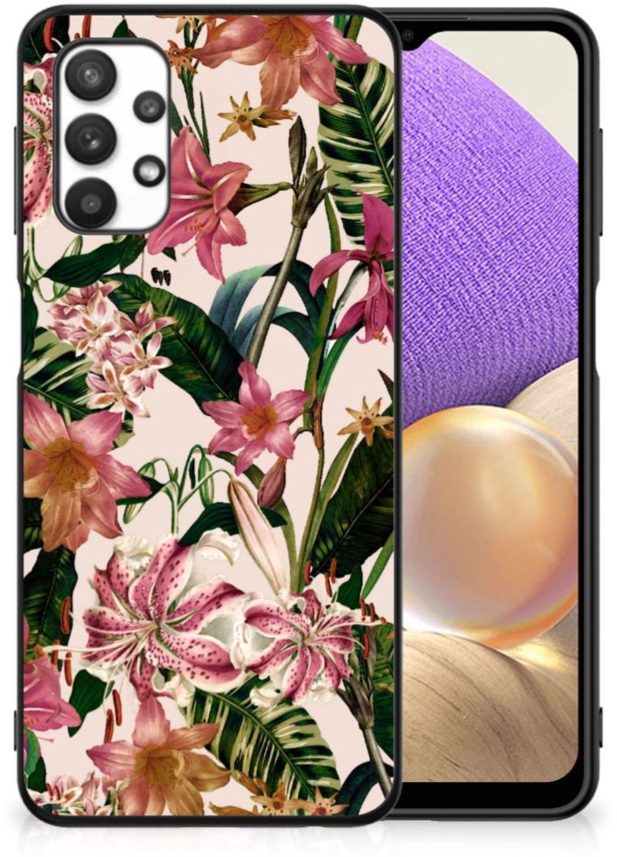 Samsung Galaxy A32 5G Bloemen Hoesje Flowers