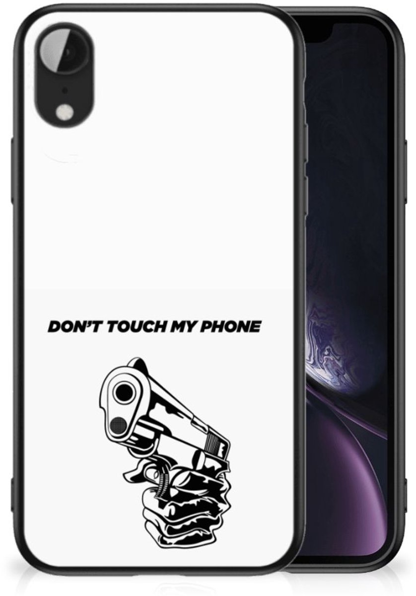 Back Cover voor Apple iPhone XR Telefoon Hoesje Gun Don't Touch My Phone