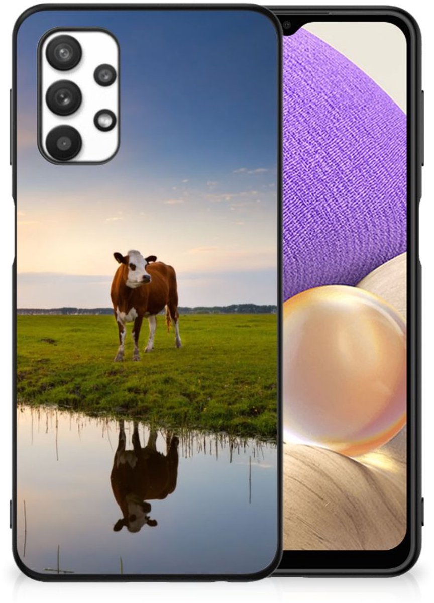Samsung Galaxy A32 5G Dierenprint Telefoonhoesje Koe