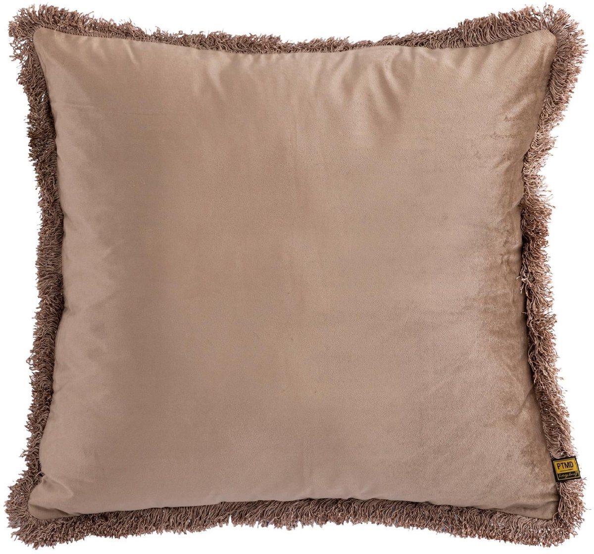 PTMD Nous Sierkussen - 60x3x60 cm - Fluweel - Taupe