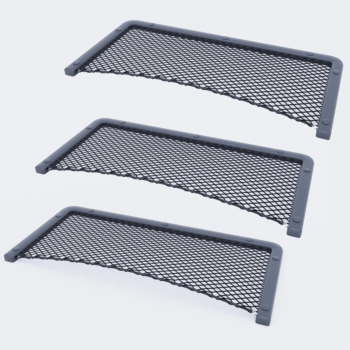 Opbergnet met frame - Bagagenet voor campers - 3 stuks