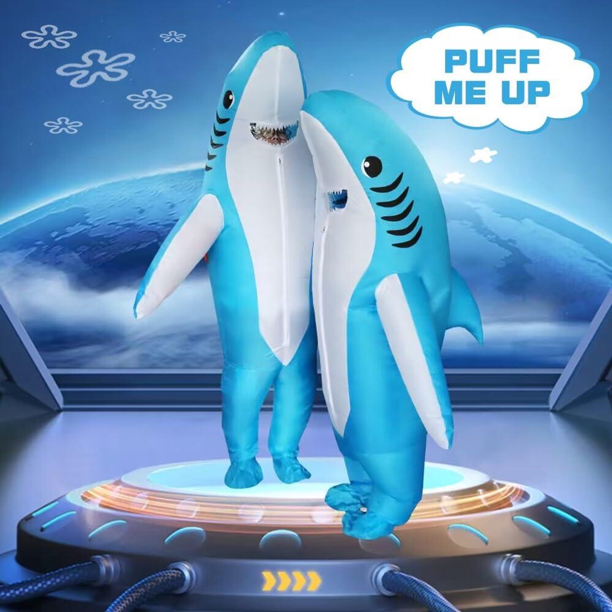 Morph Kostuum hamerhaai-kostuum voor kinderen, perfect voor carnaval en carnaval, grappig dierenkostuum, L