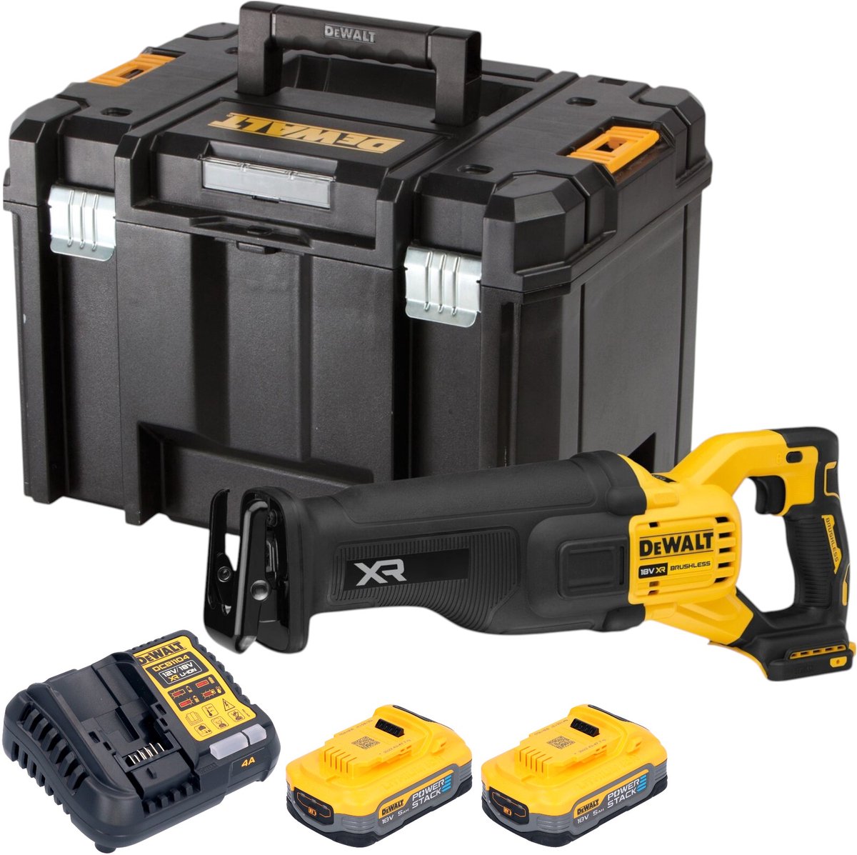DeWALT DCS386H2T Accu Reciprozaag Brushless 18V POWERSTACK 5.0Ah in TSTAK