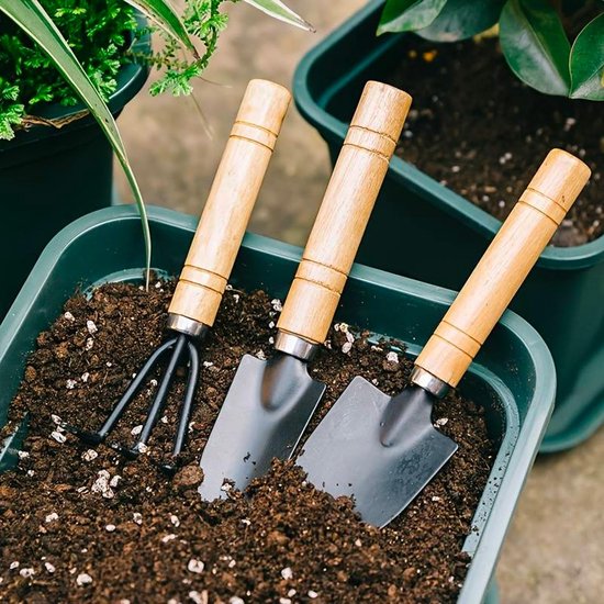 Ibenzoa® Complete set van tuinmand met gereedschap inclusief hark en schep voor optimale tuinverzorging van Ibenzoa — afbeelding 3
