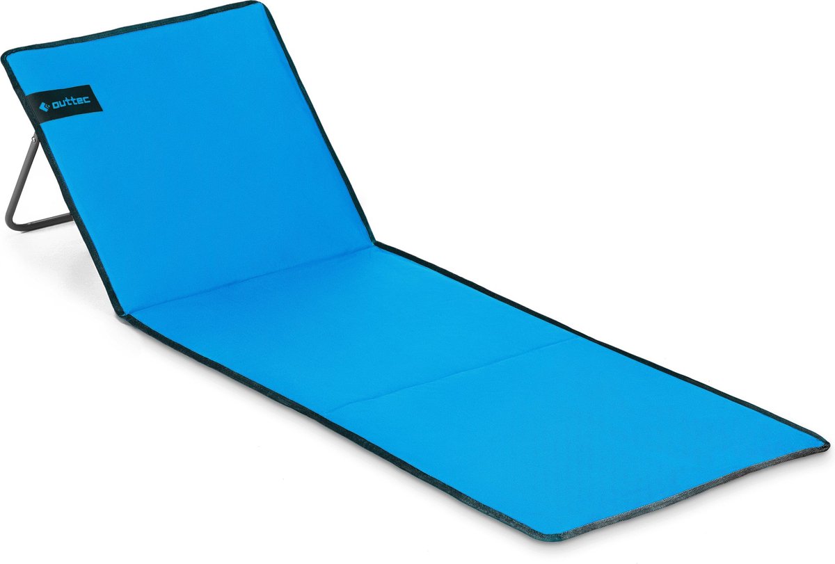 Outtec® Opvouwbare Strandmat met Rugleuning - Strandmat Opvouwbaar - Strandstoel - Campingstoel - Strandbed - Zonnebed
