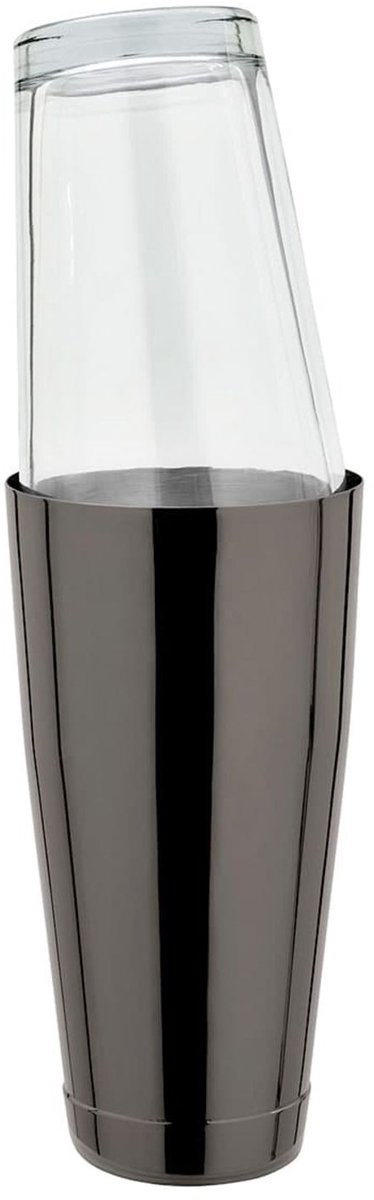 Boston Shaker 28oz. - Roestvrij staal - GMB - Gunmetal zwart met origineel Amerikaans mengglas