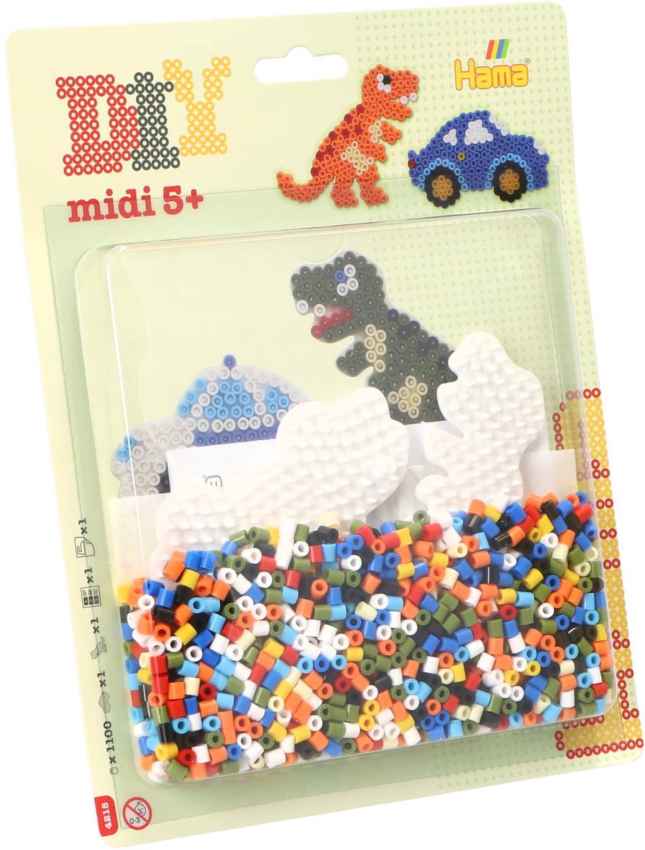 Hama strijkkralen 1100 stuks dino.