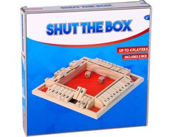 foto van Overige Merken Houten Shut The Box Voor 4 Spelers