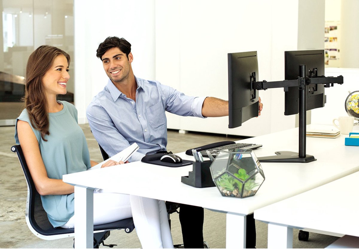 Fellowes Seasa Dubbele Monitorarm Vrijstaand thumbnail 8