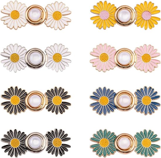 Clips De Serrage Pour Pantalon - Lot De 8 - Ajustement Sans Couture - 4 Couleurs