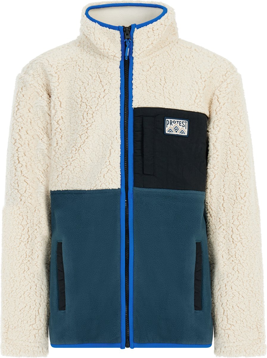 Protest Prtfinley Fleece vest Jongens Lange mouwen High-pile teddy fleece Ritssluiting Kitoffwhite