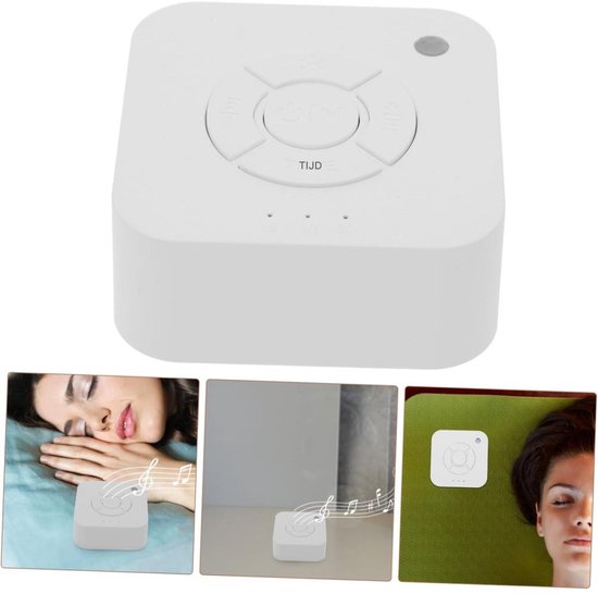 Dussdote Witte Ruis Muziekdoosje - White Noise Machine - White Noise Slaapmachine - Slaaptrainer - Slaaphulp Voor Baby & Kinderen - geschikt voor thuis, op kantoor en op reis - Wit van Merkloos — afbeelding 5