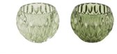 Dijk natural collections - Theelichthouder glas l8b8h6 cm multi