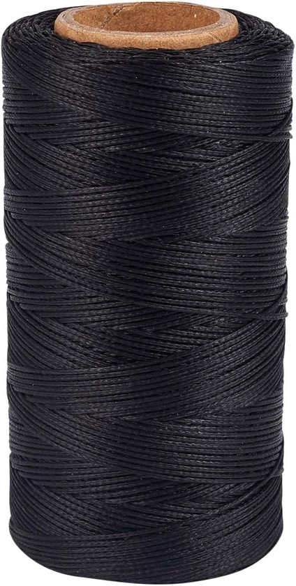 PH Pandahall 180 m gewaxt polyester koord, 0,5 mm, kaki gewaxt koord