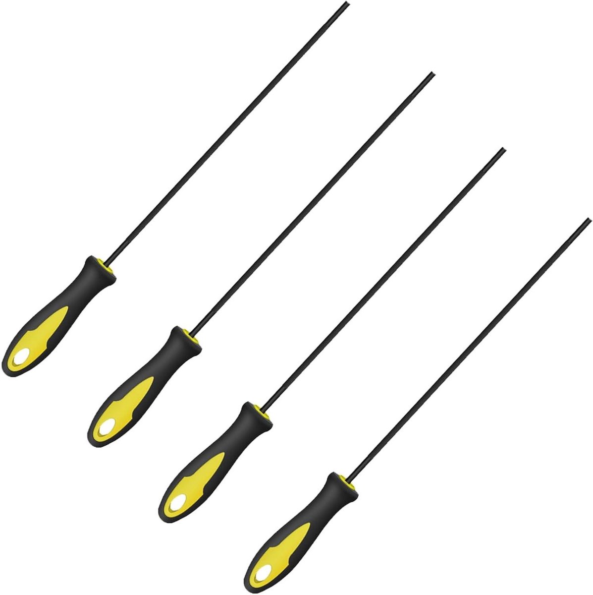 4-delige 5.5mm Vĳlset voor Kettingzagen - Inclusief Handvat - Comfortabel in Gebruik - Geschikt voor Kettingzagen Trefwoorden: vĳlset, kettingzagen