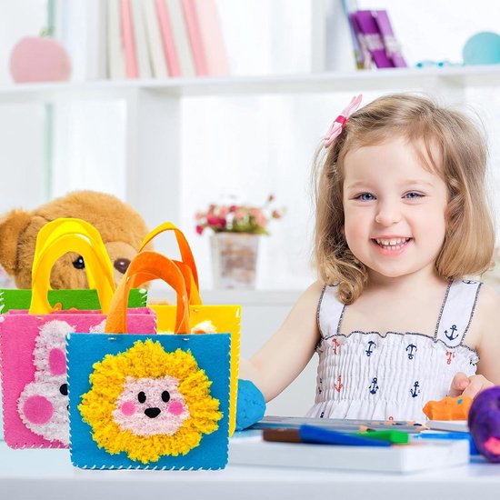 Beiktehy Naaiset voor kinderen, dinosaurus, dierenvormen, vilt, naaien voor kinderen vanaf 6 jaar, dieren, naaiset, knutselset, naaiset voor kinderen, kunst, handwerk, voor creatieve beginners