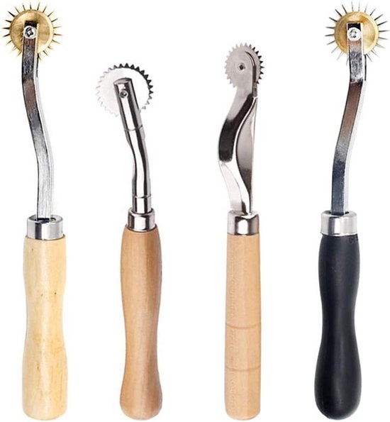 3-delig Traceerwiel Naaigereedschap, Naaldpunt Traceerwiel DIY Leerpapier Stof Ambacht NaaiwielTool Steekmarkering Snijgereedschap voor Doe-het-zelf Lederen Papiermarkering
