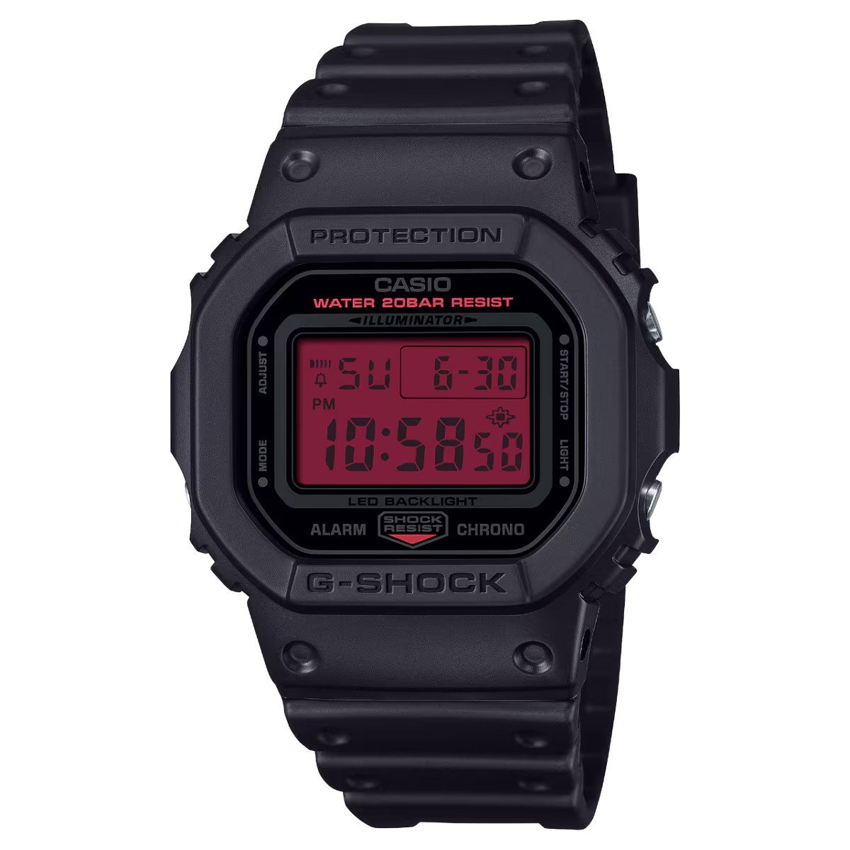 Casio G-Shock DW-5600BBR-1ER Horloge - Kunststof - Zwart - Ø 38.5 mm