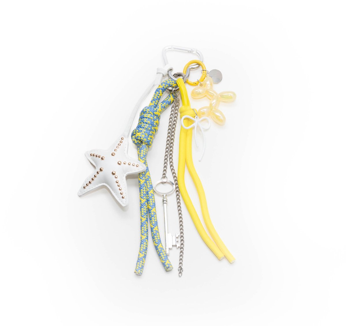 xoxo Wildhearts Bag Charm - Starfish - Yellow - Hangertje voor handtas - Accessoire voor dames tas - Hanger met zeester en sleutel - Ster - Sleutelhanger - Geel