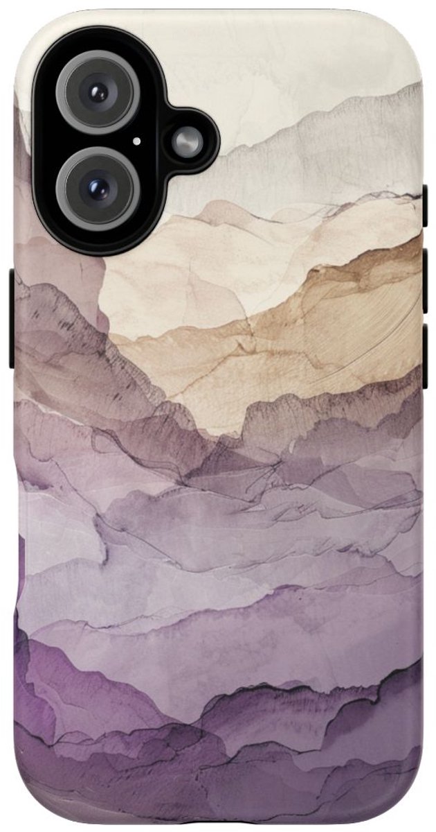 Gelaagde Abstracte Geologie Kunst – Telefoonhoesje Geschikt voor iPhone 16